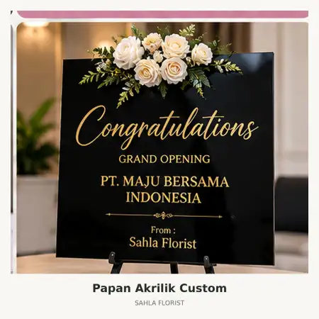 Papan Bunga Akrilik Telukjambe